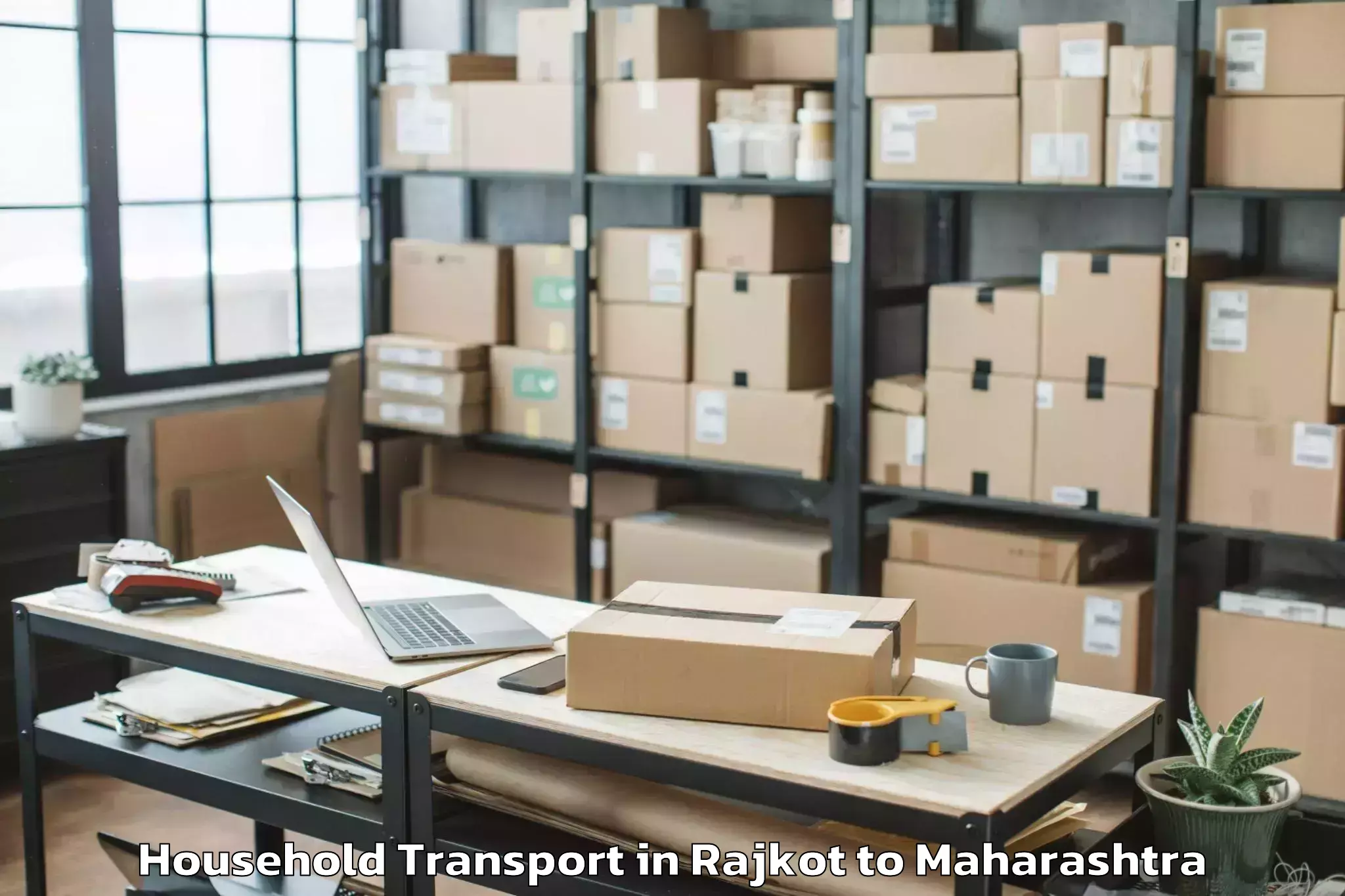 Hassle-Free Rajkot to Pombhurna Household Transport